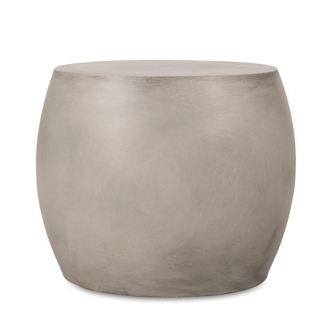 Outdoor/Indoor Lightweight Concrete (MGO) Oval Side Table